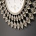 Horloge murale Almina taupe avec Strass transparent D.44 cm