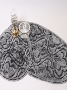 Tapis de bain Ipekce yakamoz 2 pièces - gris