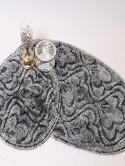 Tapis de bain Ipekce yakamoz 2 pièces - gris
