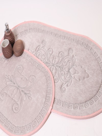 Tapis de bain Ipekce suna 2 pièces - rose pâle