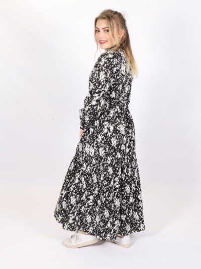 Robe longue à détail Loreen - noir 