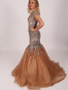 Robe à paillette coupe sirène - rose pâle 