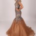 Robe à paillette coupe sirène - rose pâle 