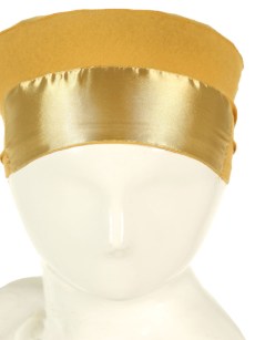 Bonnet satin - moutarde