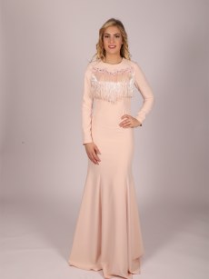 Robe de soirée longue Pomme passion  à perle coupe sirène 