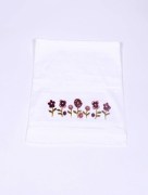 Serviette à motif marguerite rose