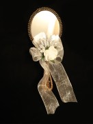 Miroir aimanté cadeau à fleur - blanc