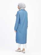 Tunique détaillée en jeans 1411 - bleu clair
