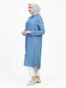 Tunique détaillée en jeans 1411 - bleu clair