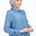 Tunique détaillée en jeans 1411 - bleu clair