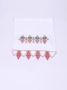 Serviette à fleur dentelle angiospermes rose poudré