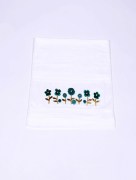 Serviette à motif marguerite vert