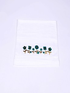 Serviette à motif marguerite vert