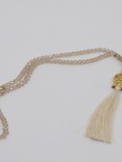 Tasbih à perles 99 pièces Charme plaqué tulipe - beige