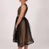 Robe mi longue élégante Dans - beige