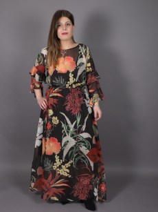 Robes longues à fleur Mt twins - multicolore