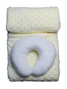 Couverture pour bébé Aksu ipekce soft ( avec coussin protège cou) jaune clair