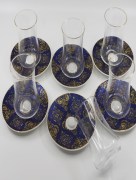 Verres à Thé 6 Pièces Zellerfeld bleu/or