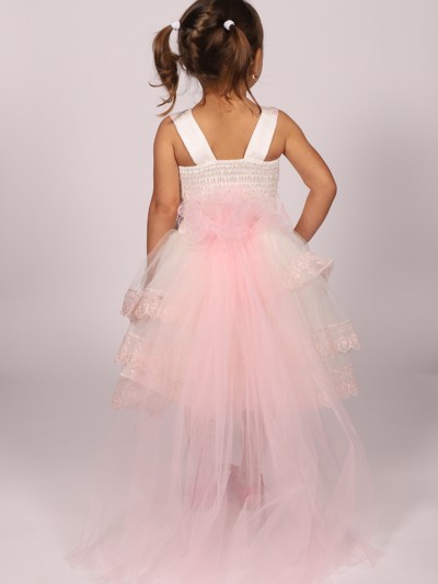 Robe de soirée à paillette Miss Helin'a - rose/beige