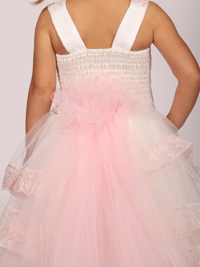 Robe de soirée à paillette Miss Helin'a - rose/beige