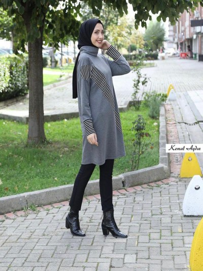 Tunique à zébré gris