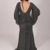 Robe élégante à strass - gris