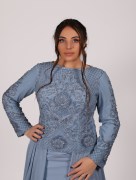 Robe chic à strass - bleu