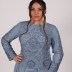 Robe chic à strass - bleu