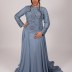 Robe chic à strass - bleu