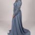 Robe chic à strass - bleu