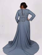 Robe chic à strass - bleu