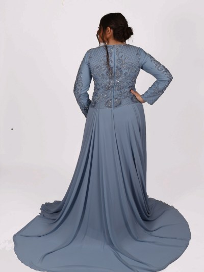 Robe chic à strass - bleu