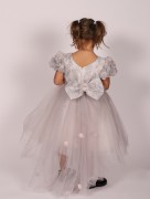 Robe de soirée dentelle Monita - gris