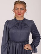 Robe longue à perle Garize - bleu