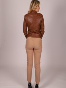 Veste simple effet cuir Eslina - marron