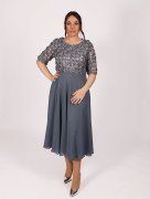 Robe longue à fleur See'line - gris