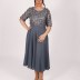 Robe longue à fleur See'line - gris