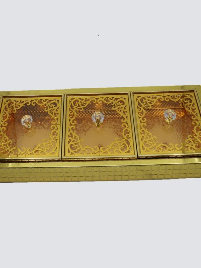 Boite de rangement Décoratif - doré
