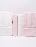 Ensemble de peignoirs avec guipure Ipekce 6 pièces - Rose / blanc