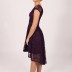 Robe devant courte derrière col V Dans - violet
