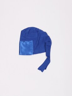 Bonnet satin - bleu foncé