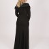 Robe longue à plume Berre - noir