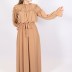 Robe chic en crêpe Puane - marron clair