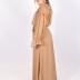 Robe chic en crêpe Puane - marron clair