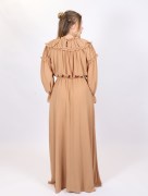 Robe chic en crêpe Puane - marron clair