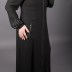 Abaya Doque noir à perle 