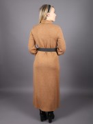 Robe longue à col Loreen - camelle