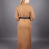 Robe longue à col Loreen - camelle