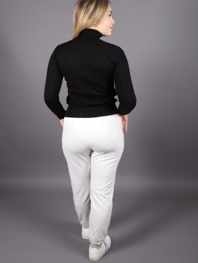 Pantalon à taille élastique Soul - blanc