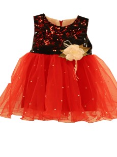 Robe à paillette et perle - rouge 